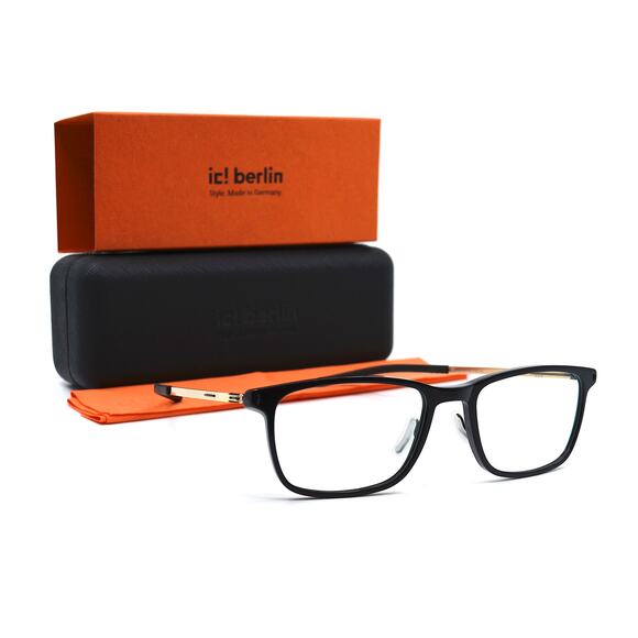 NEW IC! BERLIN AKITO BLACK GOLD AUTHENTIC EYEGLASSES FRAME - Picture 12 of 13